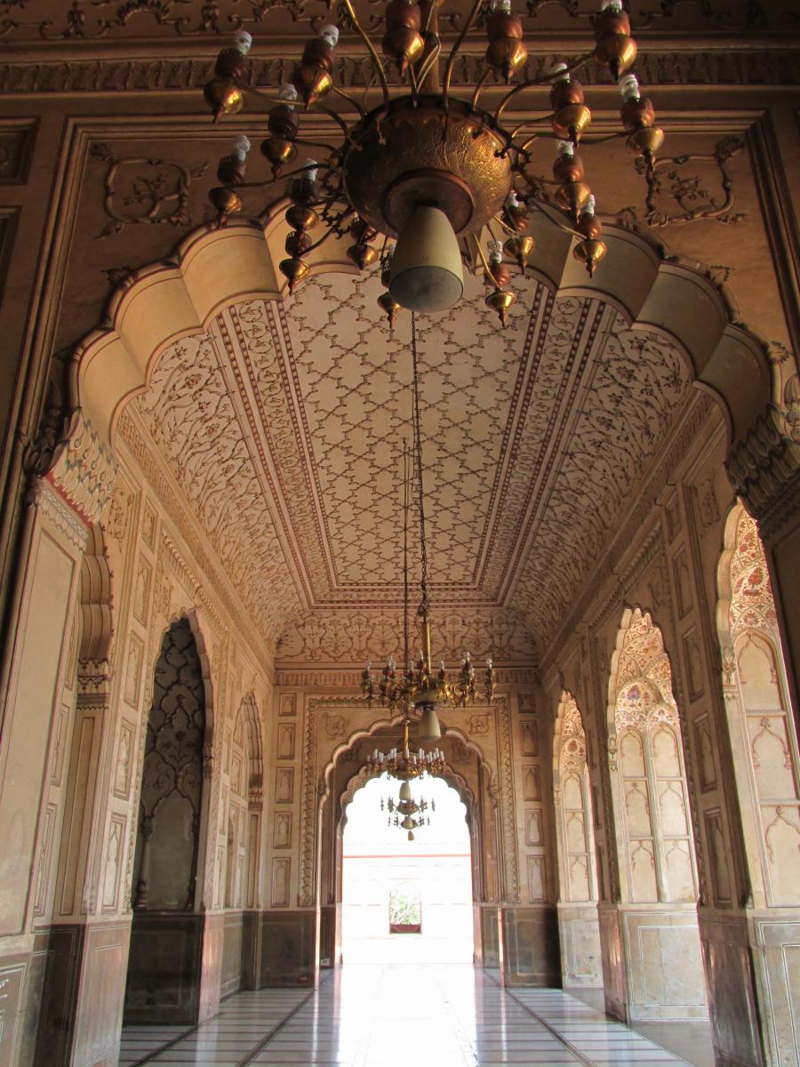 Entrance gallery at the magnificent Badshahi Mosque, Lahore