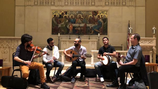 Mohamed Abozekry and Karkade at St. Stephen's Church in Philly, by Shereif Elktasha