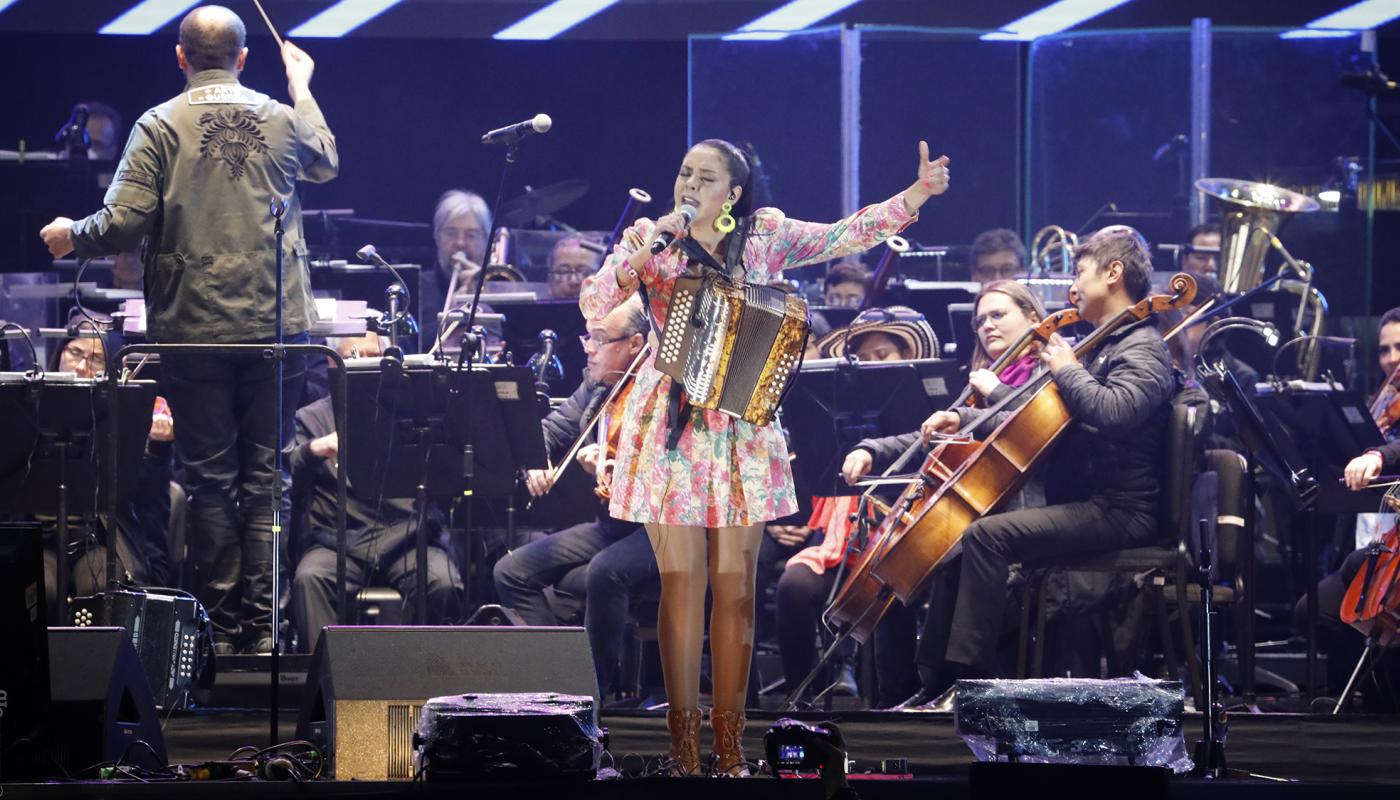 Woman performing on stage