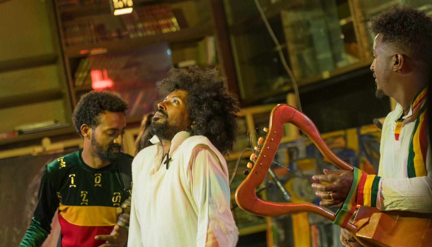 Ethiocolor by Miki Mac A group of musicians on stage