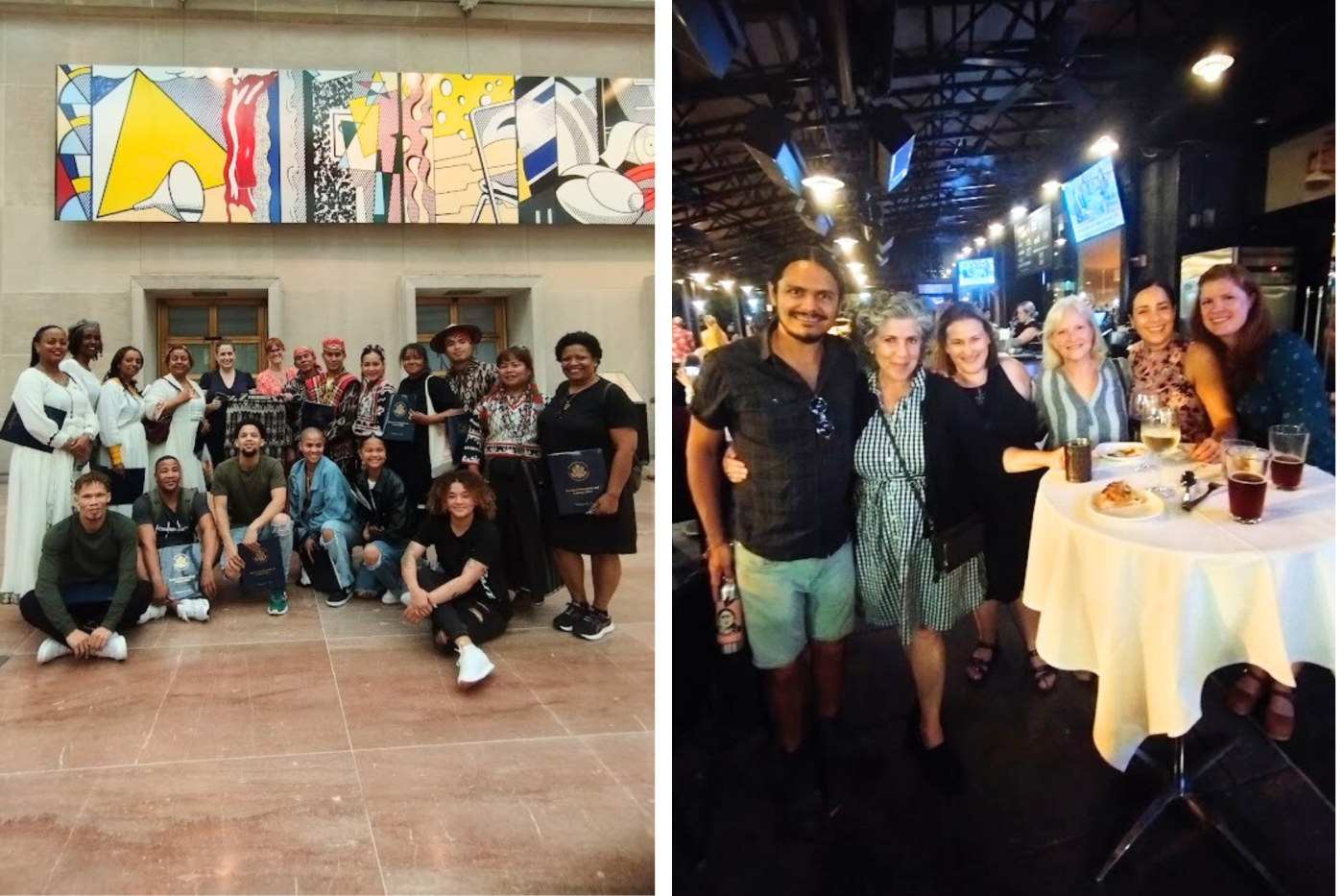Helobung, Ethio Classic Quartet, and Garage Dance Ensemble and Center Stage Staff Large groups of center stage participants together